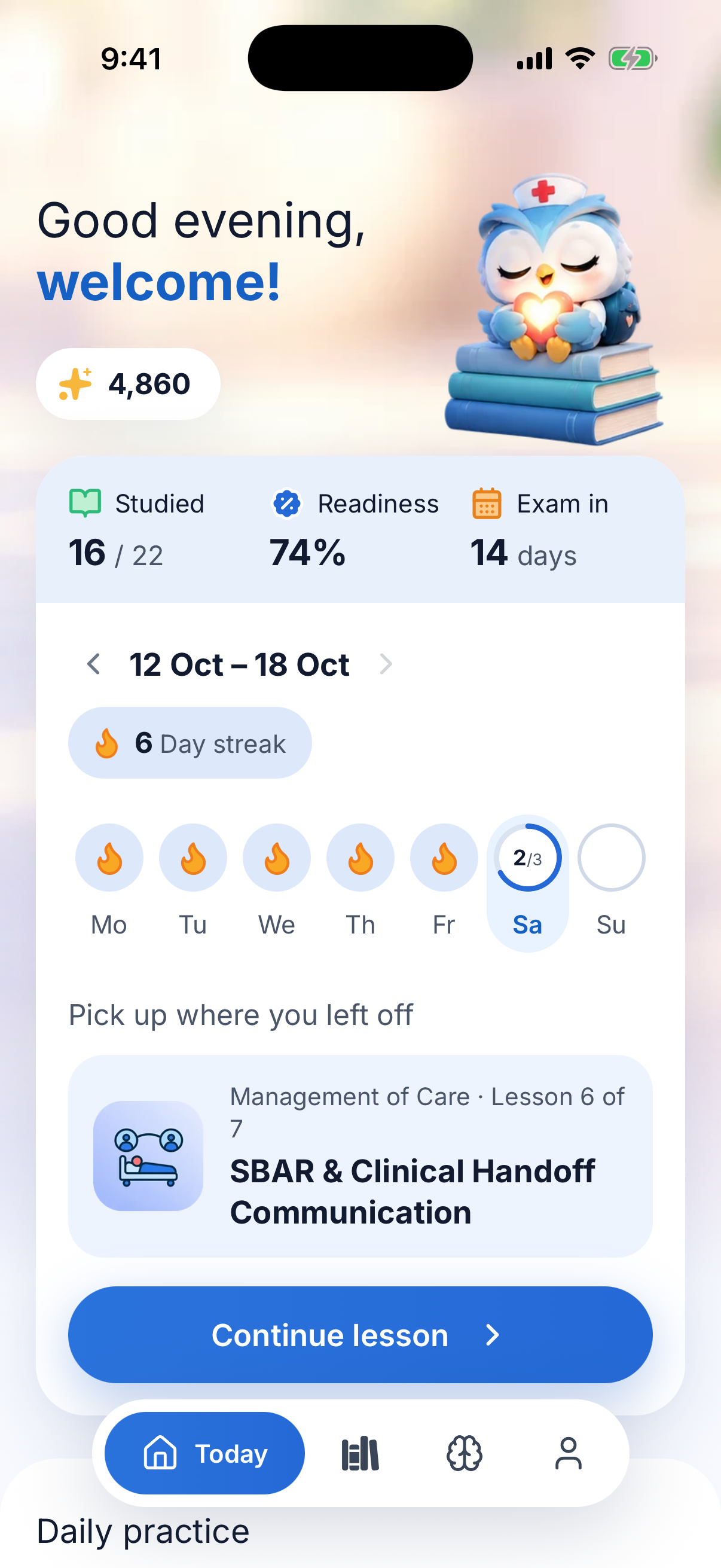 Nursentra screenshot: dashboard